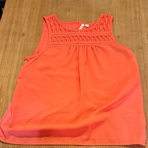 Elle Sleeveless Coral Blouse